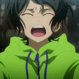 🚗 d23f2a21 动漫, 男孩, 帽衫, 表情, 卡通 telegram sticker