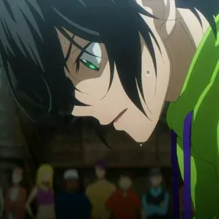 🚗 ec007ec9 动漫, 漫画, 角色, 绿色, 汗, 担心 telegram sticker