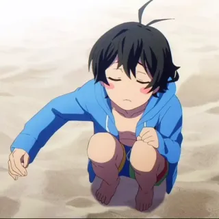 🐾 ac887c68 Anime, Junge, Kind, Strand, Sand telegram sticker