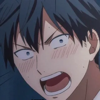 😠 077b5a25 anime, impactado, sorprendido, expresión, dibujos animados, personaje whatsapp sticker