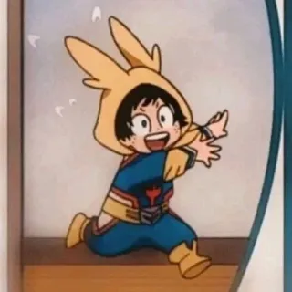 🙂 120bfe8a Izuku Midoriya My Hero Academia 动漫, 我的英雄学院, 德久, 绿谷出久, 可爱, 婴儿 telegram sticker