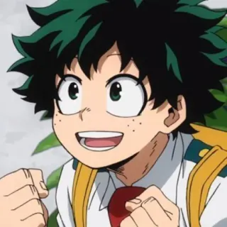 🙂 3f61ad13 Izuku Midoriya My Hero Academia 动漫, 我的英雄学院, 绿谷出久, 我的英雄, Deku, 动漫人物, 英雄 telegram sticker