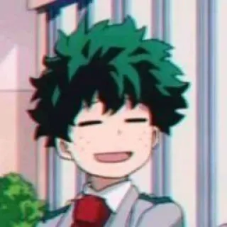 🙂 5eb7d97c Izuku Midoriya My Hero Academia 动漫, 我的英雄学院, 绿谷出久, 德久, 卡通, 动画, 英雄 telegram sticker