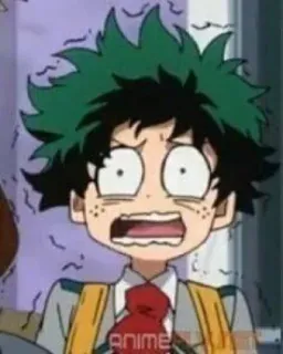 🙂 7b9eaa22 Izuku Midoriya My Hero Academia ANIME 动漫, 漫画, 我的英雄学院, 绿谷出久, 震惊, 搞笑 telegram sticker