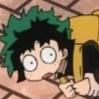 🙂 99b97ca0 Izuku Midoriya My Hero Academia 动漫, 我的英雄学院, 绿谷出久, Deku, 搞笑, 震惊, 动漫人物 telegram sticker