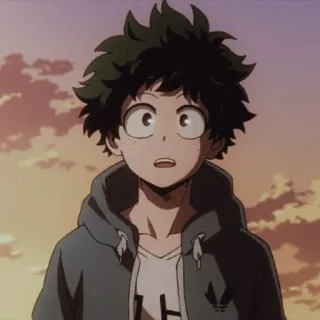 🙂 d7dd268e Izuku Midoriya My Hero Academia 动漫, 英雄, 我的英雄学院, 漫画, 绿谷出久, 德久 telegram sticker