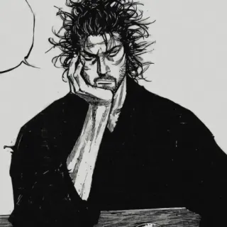 🖤 3489f1b4 Miyamoto Musashi Vagabond Samurai, Manga, Vagabond, Miyamoto, Musashi whatsapp sticker