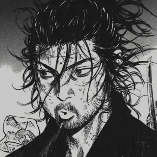 🤍 d75489b7 Miyamoto Musashi Vagabond samurai, guerriero, manga, vagabond, musashi, miyamoto, spada whatsapp sticker