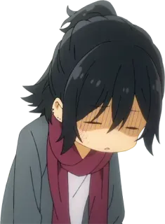 ❤ 7500a8ce Izumi Miyamura Horimiya anime, manga, đỏ mặt, xấu hổ whatsapp sticker