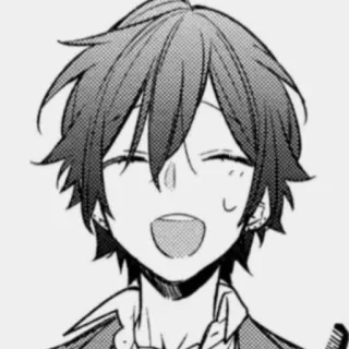 🖤 e5550ed0 Anime, Mangá, Feliz, Sorrindo, Alegre, Personagem, Menino whatsapp sticker