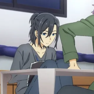 ❄️ 2c2ee5cc anime, manga, character, drawing, sketch, pensive, boy, horimiya telegram sticker