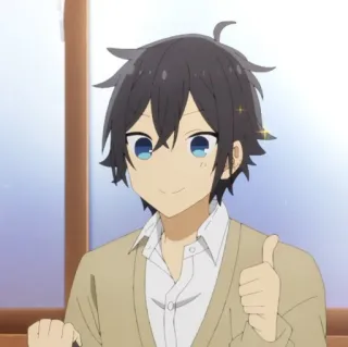 🌀 cd0dcb8b anime, thumbs up, positive, cartoon, character telegram sticker