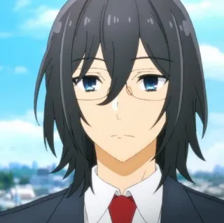 🪁 ecef1629 Izumi Miyamura Horimiya anime, character, glasses, Horimiya, Miyamura telegram sticker