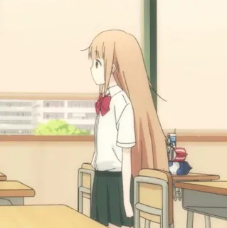 🥕 02b8ad7a アニメ, 女子高生, 教室, 学生, 制服 whatsapp sticker