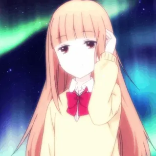 🥕 12837a54 アニメガール, かわいい, カワイイ, イラスト, 漫画, マンガ whatsapp sticker