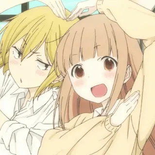 🥕 129885fa アニメ, 友情, ハート, かわいい, 女の子, 漫画 whatsapp sticker