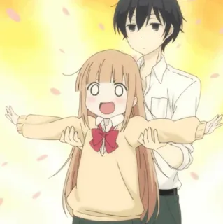 🥕 44a863ea アニメ, カップル, ロマンス, 愛, 可愛い, イラスト whatsapp sticker