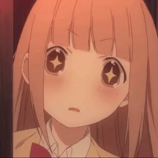 🥕 7287b307 アニメガール, 可愛い, 漫画, キラキラ目 whatsapp sticker