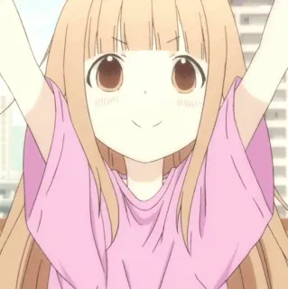 🥕 c98c8132 アニメ, 女の子, 笑顔, 可愛い, 漫画 whatsapp sticker