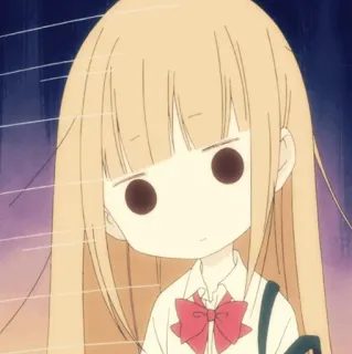 🥕 d71979f4 アニメ, 女の子, 制服, 無表情, 可愛い whatsapp sticker