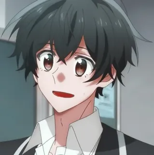 🦍 3f84317e Anime, Desenho animado, Personagem, Menino, Feliz, Sorrindo telegram sticker