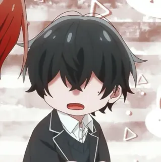 🦍 7c965f52 Anime, Chibi, Personagem, Menino, Desenho animado telegram sticker