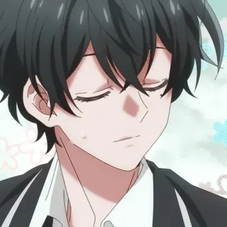 🦍 ae4798b4 Anime, Mangá, Menino, Personagem, Triste, Retrato telegram sticker