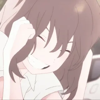 🌷 0119c171 アニメ, 幸せ, 嬉しい, 笑顔, 女の子, 可愛い telegram sticker