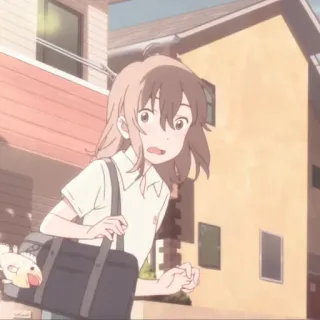 🌷 daf9ddc6 アニメ, 女の子, 制服, バッグ, 漫画 telegram sticker