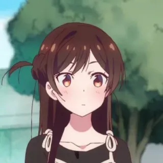 🍫 258d5cd9 애니메이션, 만화, 이치노세 치즈루, 렌탈 여친, 귀여운, 여자 whatsapp sticker