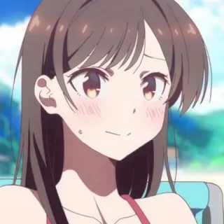 🍫 2c567334 애니메이션, 만화, 여성, 소녀, 갈색 머리 whatsapp sticker