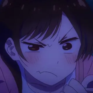 🍫 3b37b49f 애니메이션, 화난, 여자, 진지한, 여친, 빌리겠습니다 whatsapp sticker