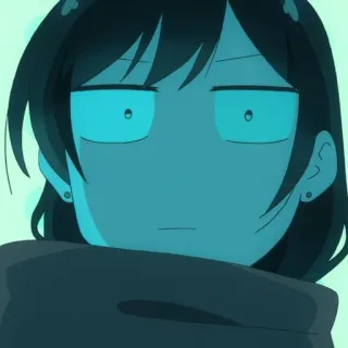 🍫 4194cae2 애니메이션, 만화, 캐릭터, 무표정, 소녀, 지루함, 만화 whatsapp sticker