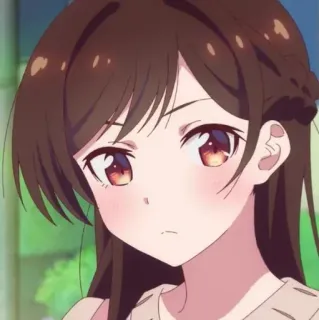 🍫 564ed3b6 Chizuru Ichinose Rent-A-Girlfriend 애니, 여자, 귀여운, 치즈루, 렌탈여친, 만화 whatsapp sticker