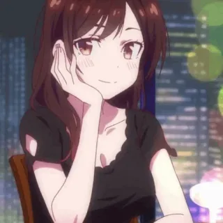 🍫 60a752bb Chizuru Ichinose Rent-A-Girlfriend 애니메이션, 여자, 만화, 웃는, 이치노세 치즈루, 여친, 빌리겠습니다 whatsapp sticker