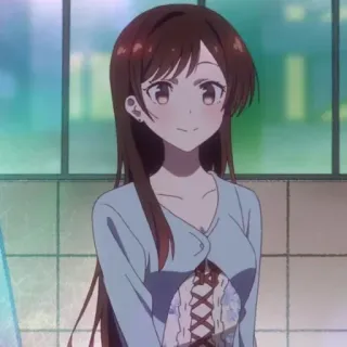 🍫 720c5a29 Chizuru Mizuhara Rent-A-Girlfriend 애니메이션, 미즈하라 치즈루, 여친, 빌리겠습니다, 만화, 귀여운, 여자 whatsapp sticker