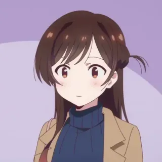 🍫 8995bd74 애니메이션, 소녀, 캐릭터, 갈색 머리, 만화 whatsapp sticker