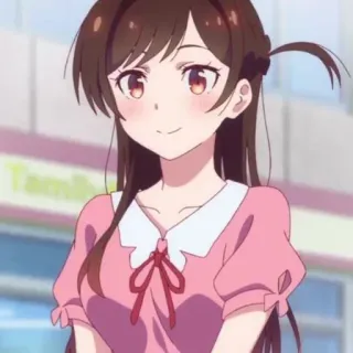 🍫 b3809ed6 Chizuru Ichinose Rent-A-Girlfriend 애니메이션, 만화, 렌탈여친, 이치노세 치즈루, 귀여운, 여자, 캐릭터 whatsapp sticker