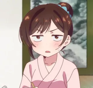 🌷 69683a08 Anime, Meisje, Japanse tekenfilm, Schattig, Uitdrukking telegram sticker