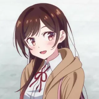 ❤️ a637e5be Chizuru Ichinose Rent-A-Girlfriend アニメ, 千鶴, 一ノ瀬, 彼女、お借りします, 可愛い, 女の子 telegram sticker