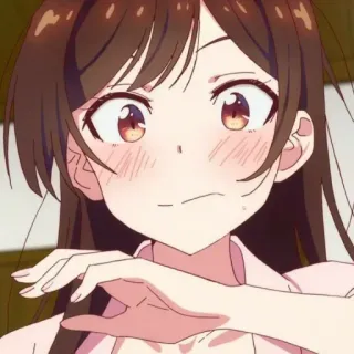 ❤️ e4f9c009 アニメ 女の子, 可愛い, カートゥーン, 漫画, 可愛い, 照れ telegram sticker