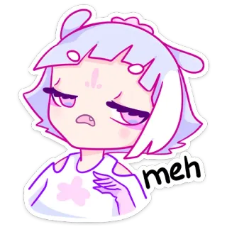 🙄 82013c48 meh bof, dessin animé, autocollant, expression, mignon telegram sticker