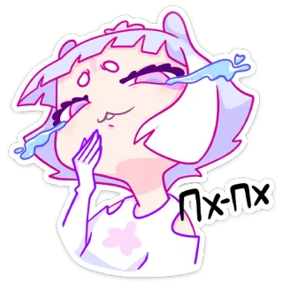 😭 f3d5380f Пх-Пх pleurs, triste, kawaii, style animé, mignon, larmes telegram sticker