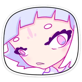 😑 f6a4ab10 Anime, Sticker, Fille, Dessin animé, Illustration, Mignon, Art telegram sticker