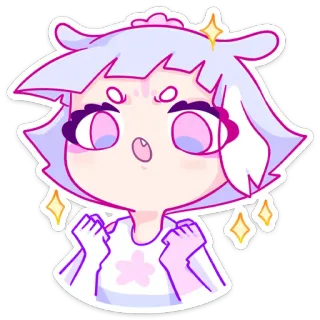 ✨ 829decd0 애니메이션, 귀여운, 만화, 카와이, 반짝이, 표정 telegram sticker