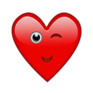 ❤️ 582385dc Herz, Emoji, Liebe, Zwinkern, Rot, Glücklich telegram sticker