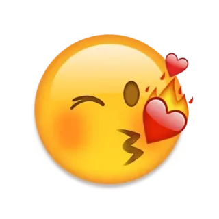 😘 997a6834 Emoji, Kuss, Herz, Liebe, Ausdruck, Zwinkern, Zuneigung telegram sticker