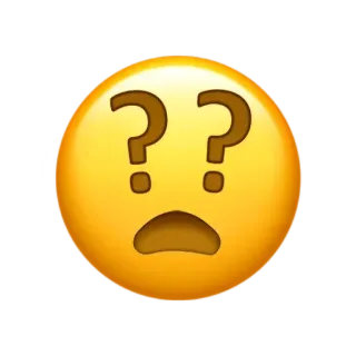 😳 d9ad1556 Fragezeichen, Emoji, Verwirrt, Fragend, Unsicher, Ausdruck telegram sticker