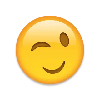 😉 f209f623 Emoji, Gesicht, Lächeln, Zwinkern telegram sticker