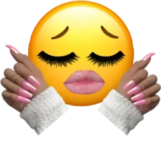 😔 fa855939 Emoji, Traurig, Gesicht, Nägel, Schönheit, Hände, Wimpern telegram sticker